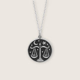 Libra Double-Sided Coin Zodiac Necklace