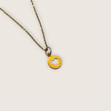 Circle Heart Cut out Necklace