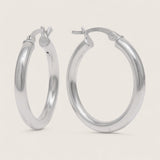 Smooth Classic Hoop Earrings 2mm