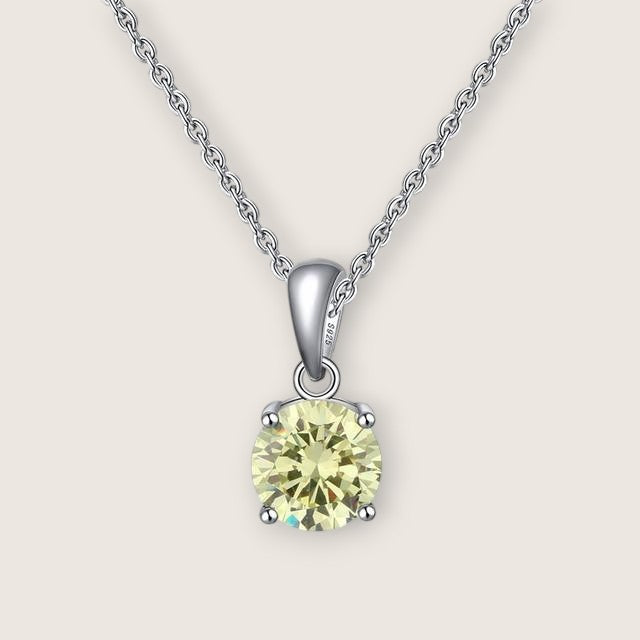 Birthstone CZ Solitaire Necklace