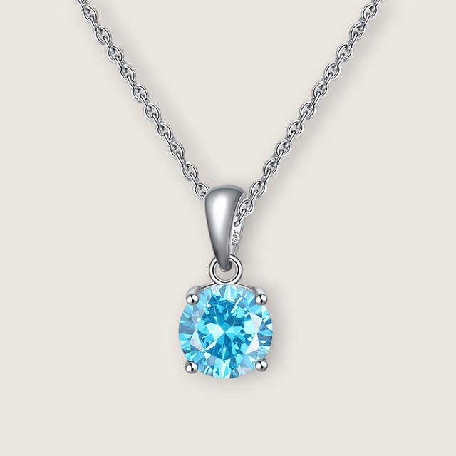 Birthstone CZ Solitaire Necklace