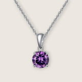 Birthstone CZ Solitaire Necklace