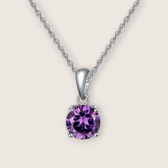 Birthstone CZ Solitaire Necklace