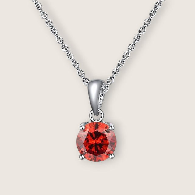 Birthstone CZ Solitaire Necklace