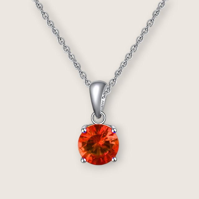 Birthstone CZ Solitaire Necklace