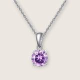Birthstone CZ Solitaire Necklace