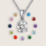 Birthstone CZ Solitaire Necklace