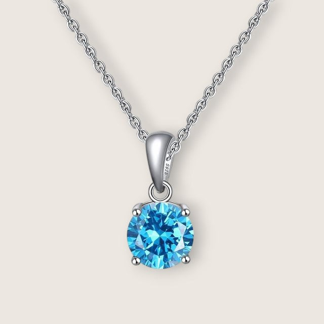 Birthstone CZ Solitaire Necklace