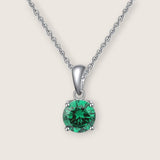 Birthstone CZ Solitaire Necklace