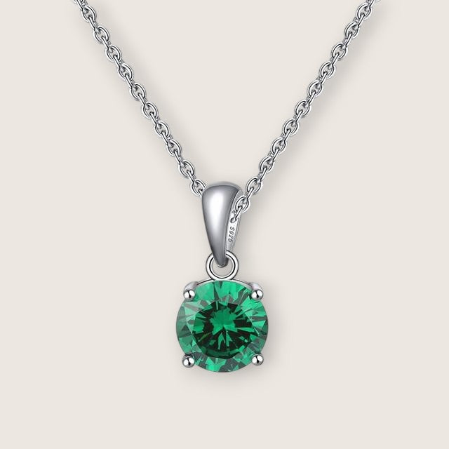 Birthstone CZ Solitaire Necklace