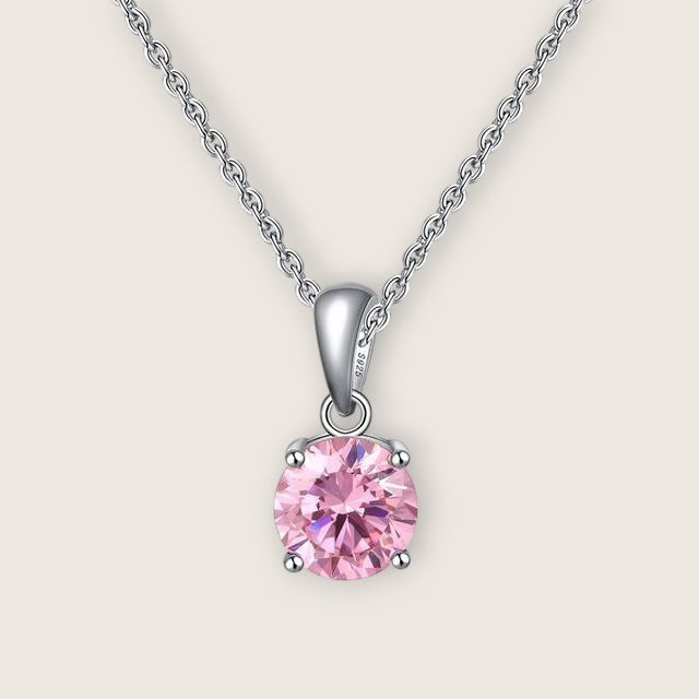 Birthstone CZ Solitaire Necklace