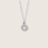 Circle Heart Cut out Necklace