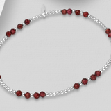 Balanced Gemstone Silver Stretch Bracelet