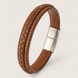 The Stratus Band – Braided Leather Bracelet