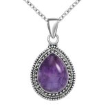 Bali Inspired Teardrop Stone Necklace