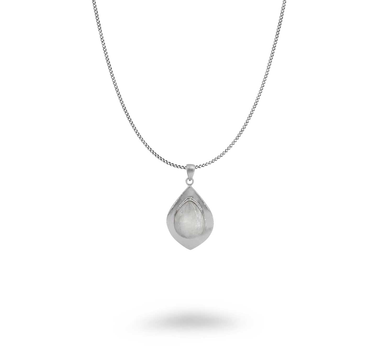 Hand-formed Semi-Precious Teardrop Necklace