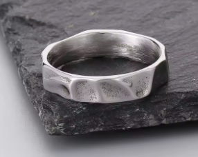 Steel Textured Surface Ring