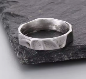 Steel Textured Surface Ring