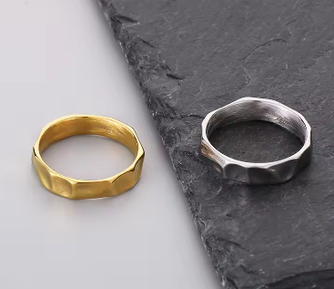 Steel Textured Surface Ring