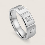 The Vault – 8mm Geometric CZ Stainless Steel Ring