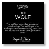 Silver Circle Wolf Necklace