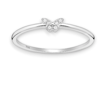 Thin Tiny Butterfly Ring