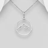 Outline Thin Mountain Necklace