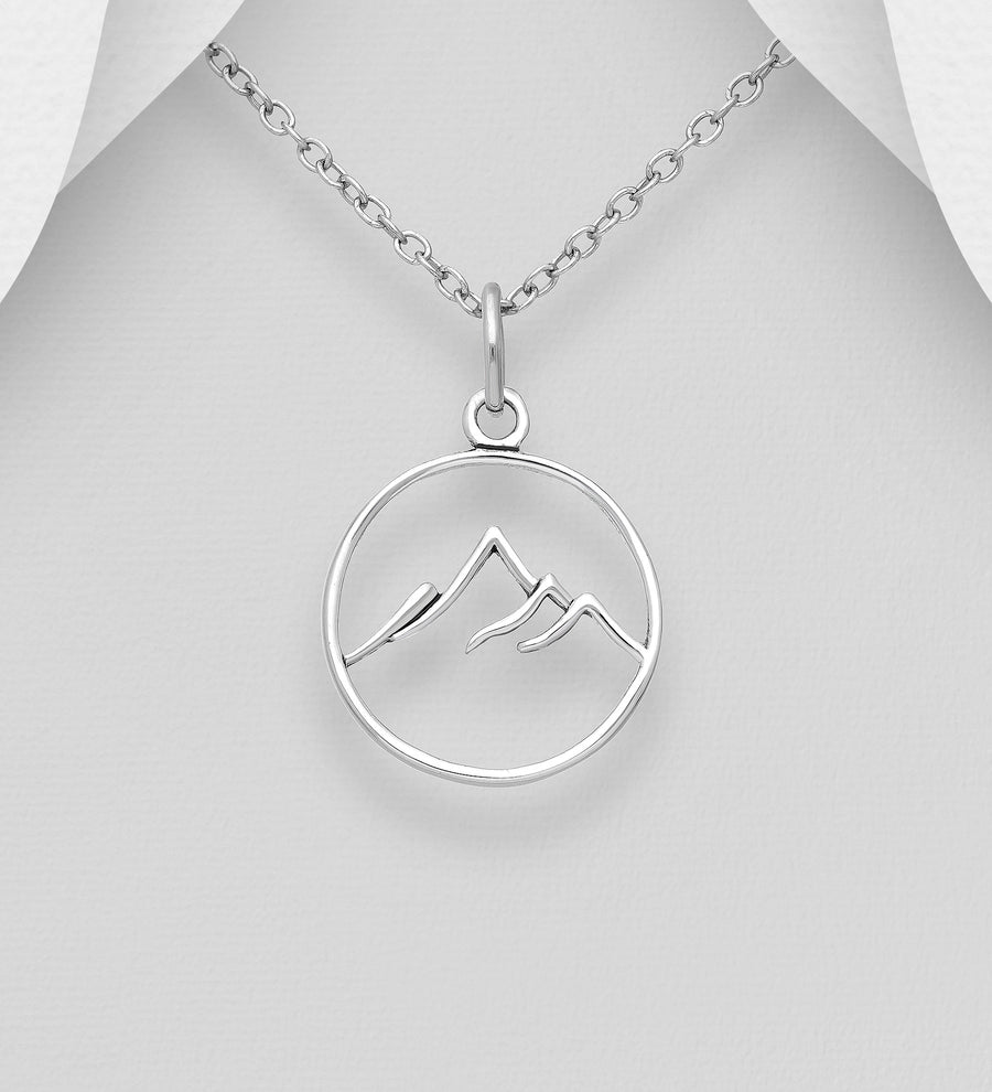 Outline Thin Mountain Necklace