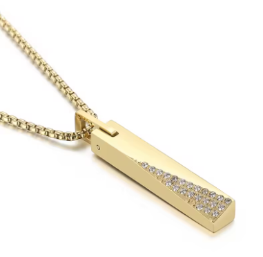CZ Thin Rectangle DogTag
