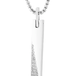 CZ Thin Rectangle DogTag