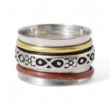 Trinity Flow – Three-Tone Meditation Ring