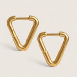 The Trine – Triangle Huggie Earrings