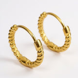 The Twine Hoops – Steel Mini Earrings