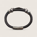 The Oathbinder – Valknut Leather Bracelet