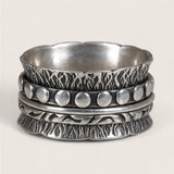 Aurora Calm – 11mm Sterling Silver Meditation Ring