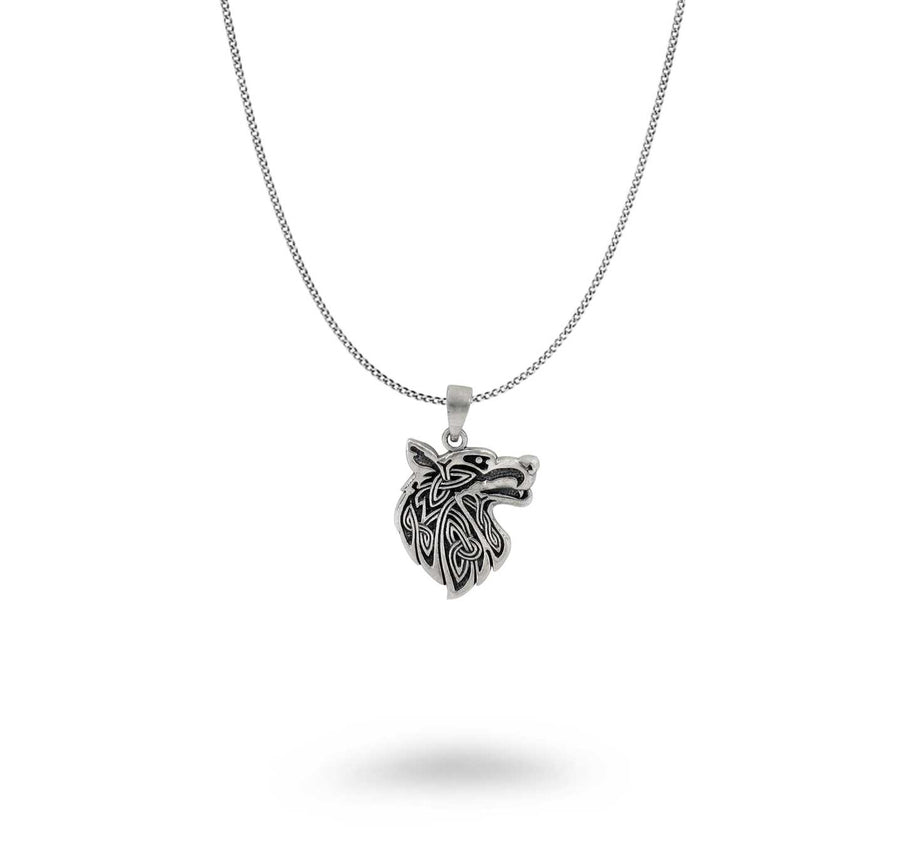 Abstract Wolf Head Necklace