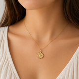 Golden Bloom Necklace – Steel Flower