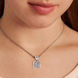 Dancing CZ Heart Necklace – Sterling Silver