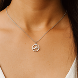 Summit Circle – Mountain Silhouette Necklace