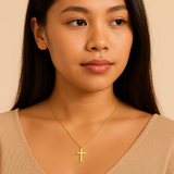 Grace – Classic Steel Cross Necklace