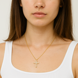 Divine Radiance Cross Necklace