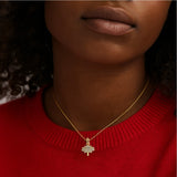 CZ Canada Maple Leaf Necklace