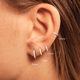 CZ Front Huggie Earrings
