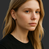 The Eclipse – 12mm CZ Huggie Hoops