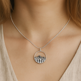 Evergreen Peaks – Silver Mountain Necklace