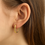 The Continuum – Oval Huggie Hoop Earrings