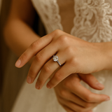 The Radiance – Silver Round CZ Ring