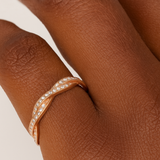 The Seraphine – CZ Eternity Twist Ring