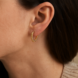 The Twine Hoops – Steel Mini Earrings