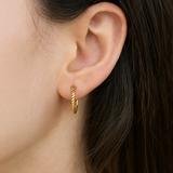 The Spiral – Sterling Silver Twisted Hoop Earrings